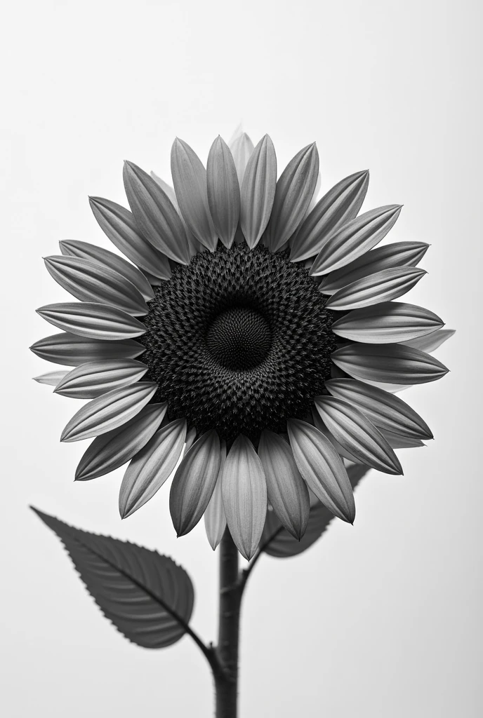 Sunflower seed black and white picture