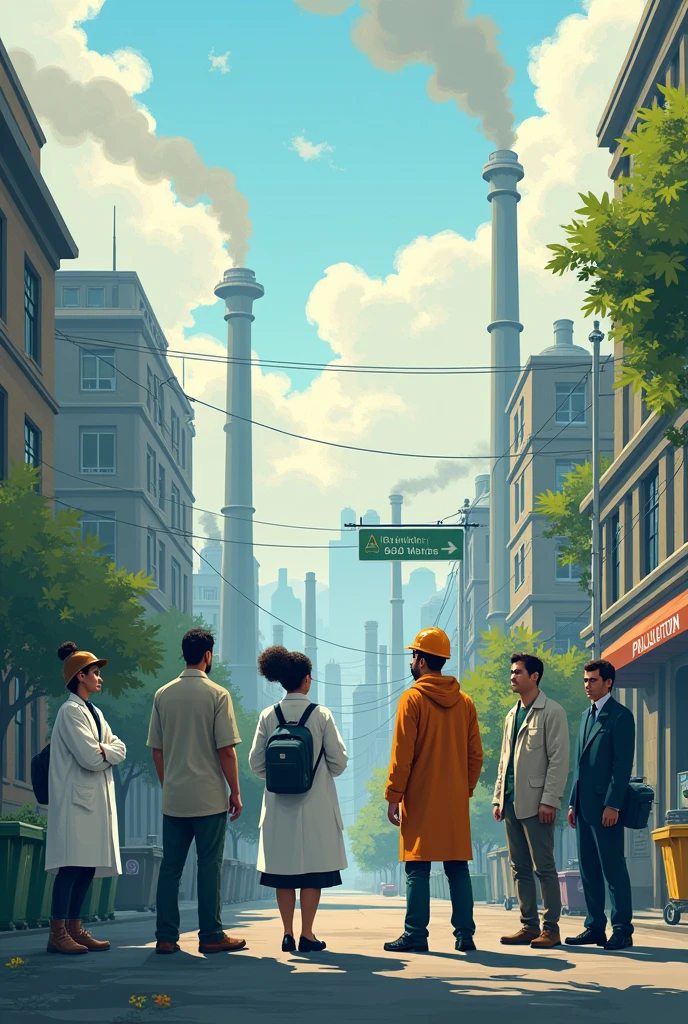 create an image for a pollution control project