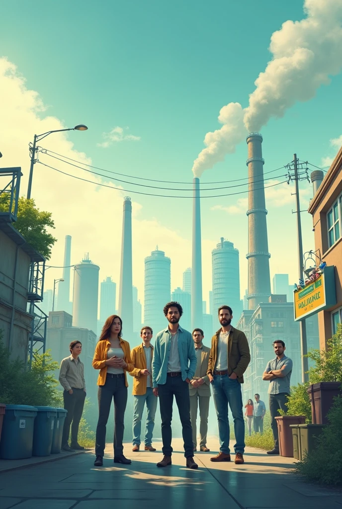 create an image for a pollution control project