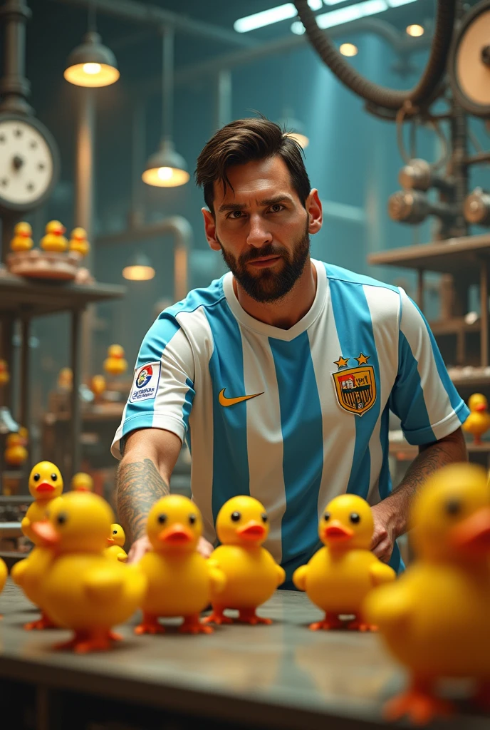 Messi has a duck factory 