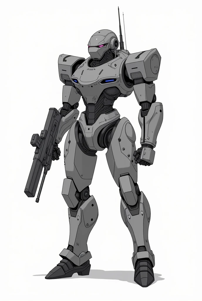 Standing machinery, Full body front, simple_background, White_background, Reggie Steele, Metal, Black Sand, Laser sight, Otech, Science Fiction, Programming, Ghibli, Flat monochrome drawing, Realistic light and shadow, Cyberpunk, Futuristic, number艺术, best quality, Graphic Animation, SFW, Star Region, Science Fiction style, high-tech products, Science Fiction, fantasy, Very detailed details, number, Trending on ArtStation, Concept Art, Clear focus, illustration,