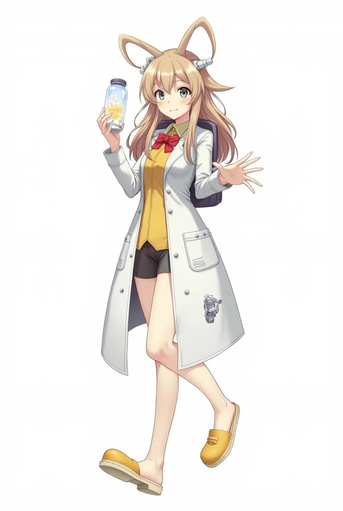 a drawing of an anime girl in a futuristic space suit with labcoat, scientist girl in sapce suit, holding a jar, traditional anime art, traditional style, epic pencil illustration, hyper detailed manga drawing,