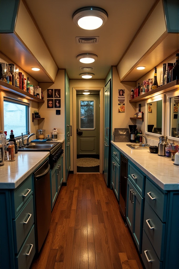 Caravan for actors in movie set