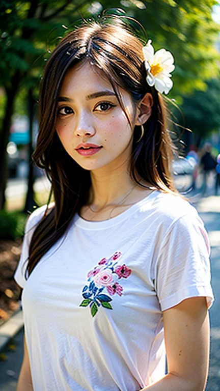 White floral t-shirt
