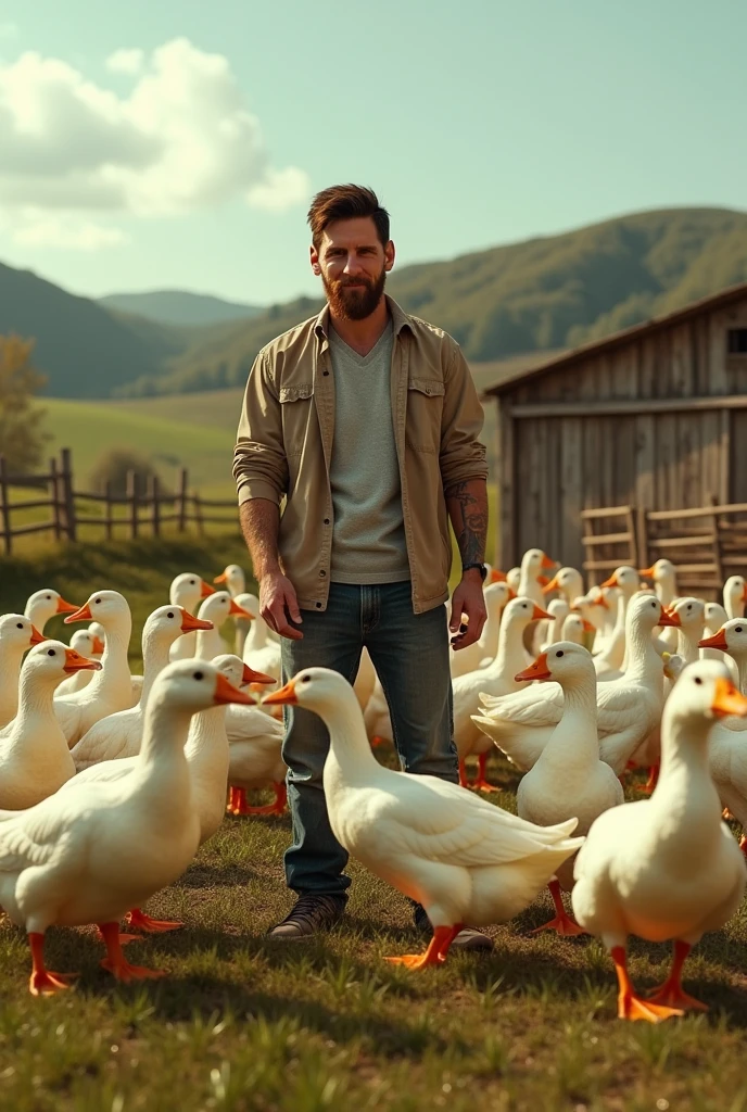 Messi has a duck farm