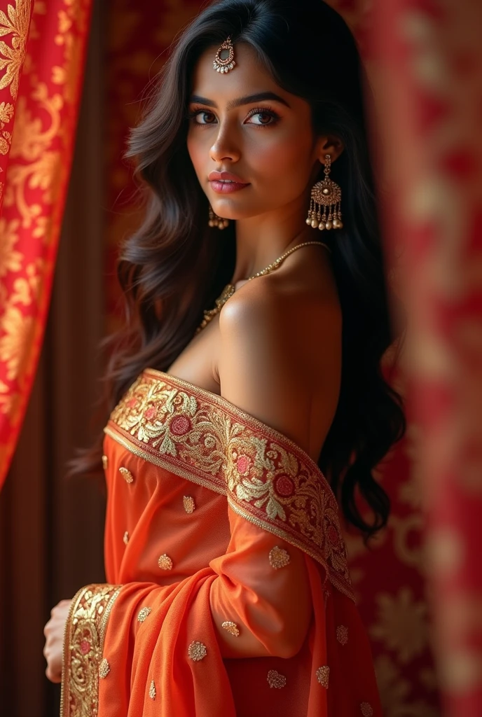 An indian gril in saree wich is super hot and sexy
