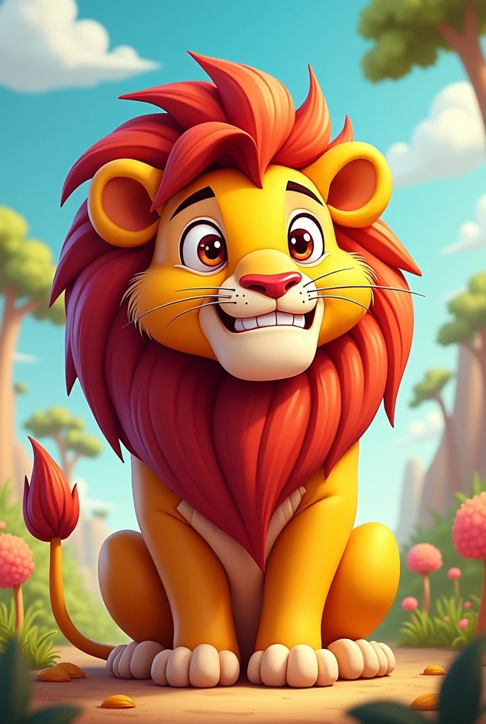 A lion but in cartoon