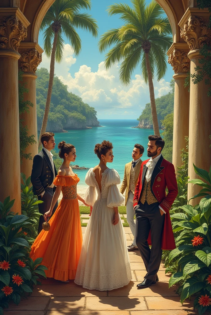mood board inspanic influence 1800's in the Philippines