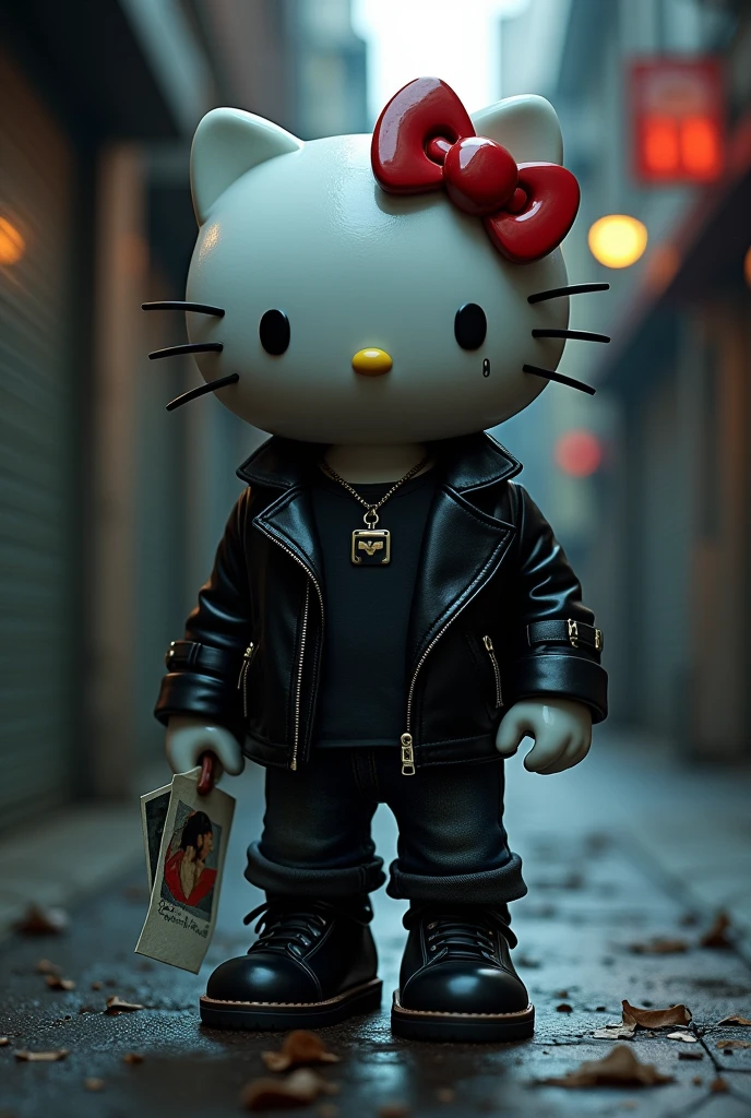 Hello Kitty, male, gangster outfit, heartbroken