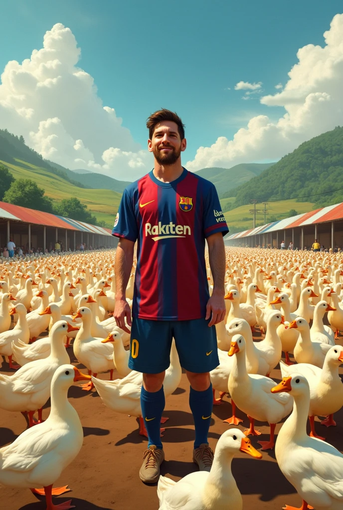 Messi has a huge duck farm