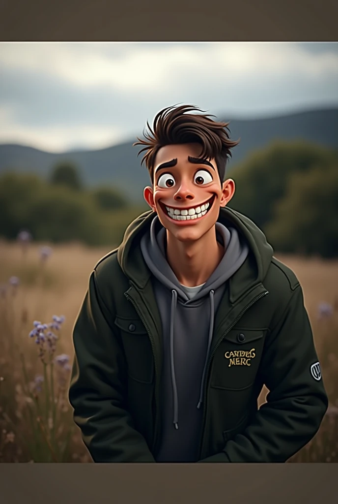Grinning