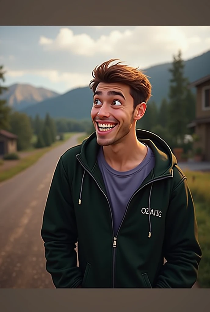 Grinning