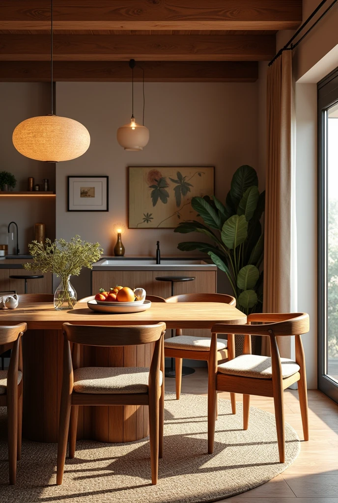 Create a dining room , with the kitchen next door and a bathroom in the back 