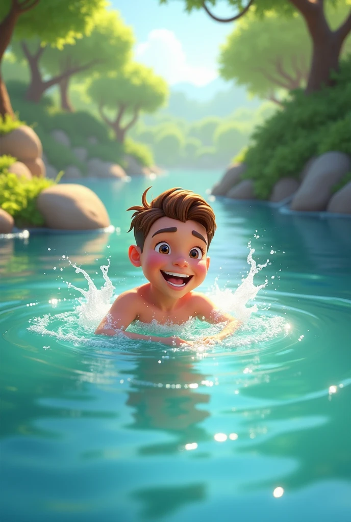 Swimming man in the strim water and lovely rim
Cartoons