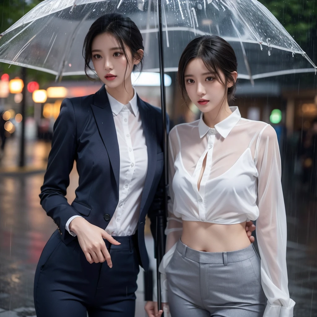 exy pose、Hair getting wet in the rain、Mr.々Hair style、Short Hair、Transparent shirt、Beautiful woman getting wet in the rain、typhoon、Get wet without an umbrella、Beautiful woman in the rain、雨で濡れたBeautyOL、Detailed face、Realistic、beautiful girl、Beauty、Office Lady Uniform、beauty、Beautiful woman、Narrow waist、Handsome woman、Tight pants look、Colorful suit、Sexy pose、Tight suit pants、Suit wet in the rain、Wet shirt、See-through shirt、