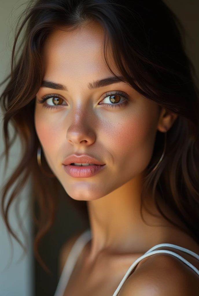 No makeup beautiful women Brown êyes