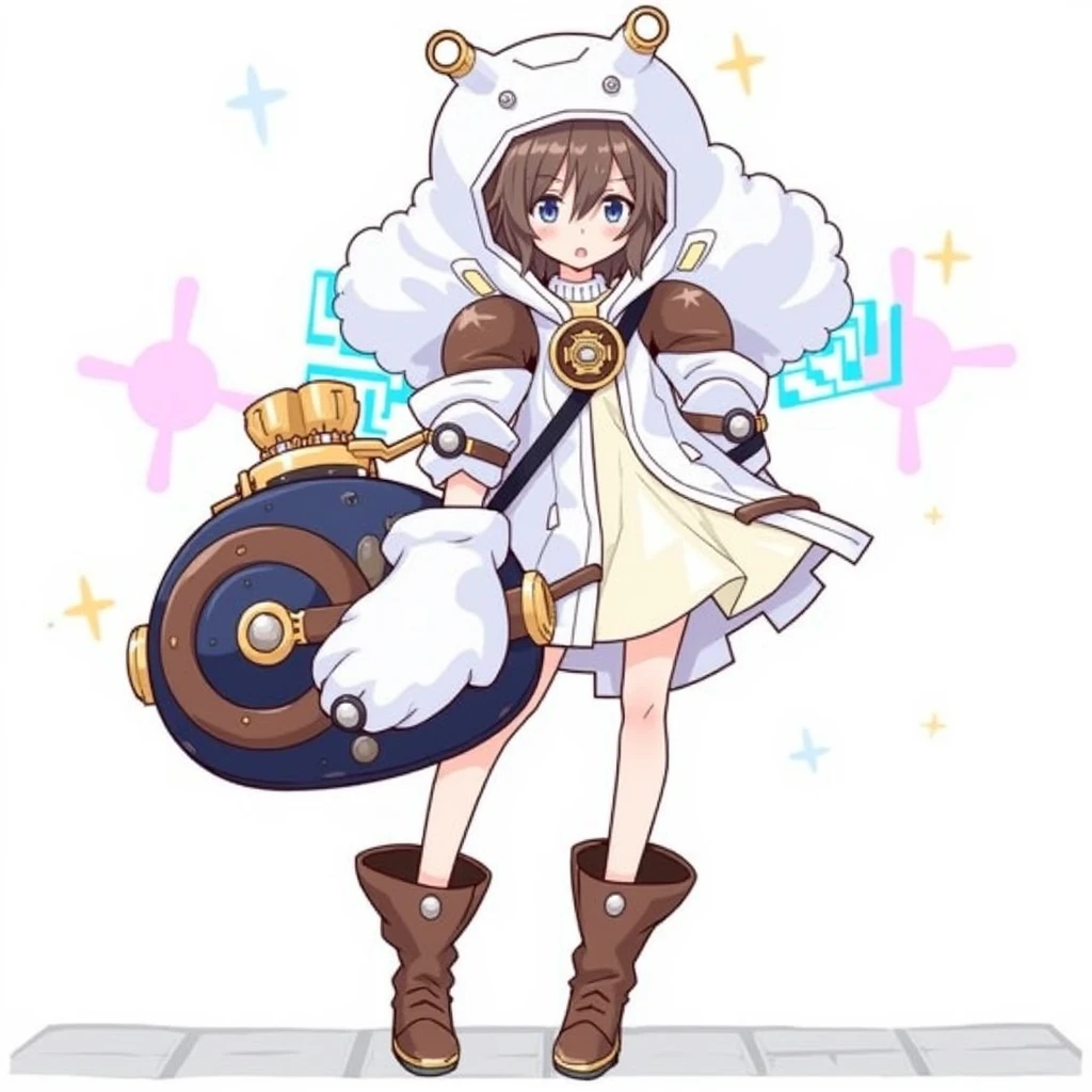 a drawing of an anime girl in a futuristic space suit with labcoat, scientist girl in space suit, holding a jar, traditional anime art, traditional style, epic pencil illustration,  hyper detailed manga drawing,