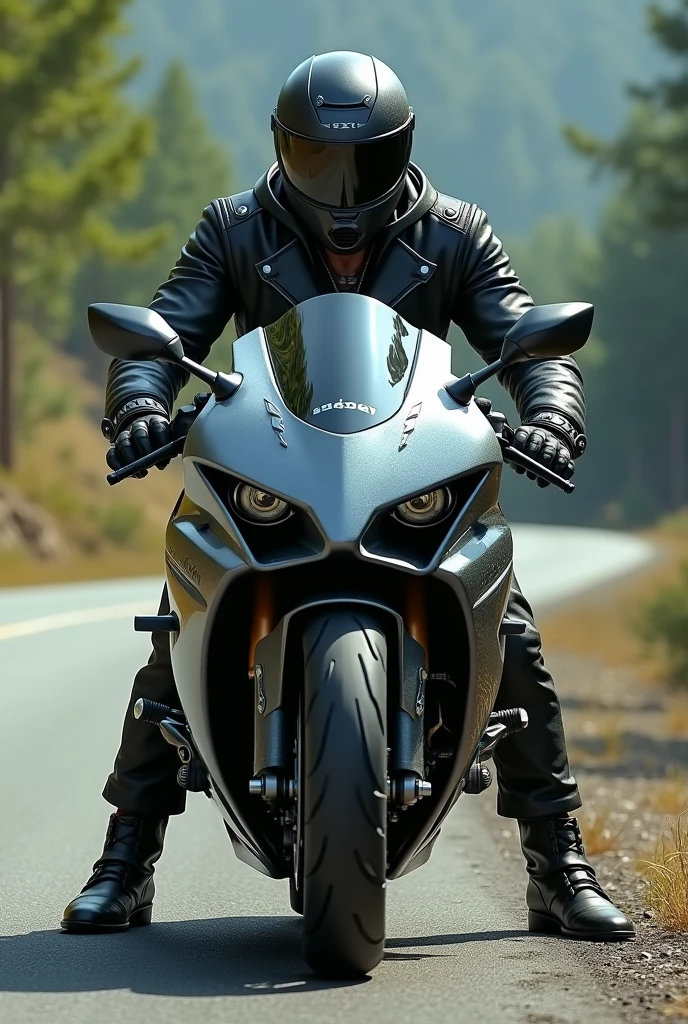 Suzuki shift desire stand on road side and looking like shark.