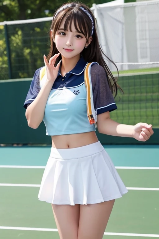 Cute Girls､high school girl､Idol､Tennis Wear､mini skirt､See-through､Fluttering in the wind