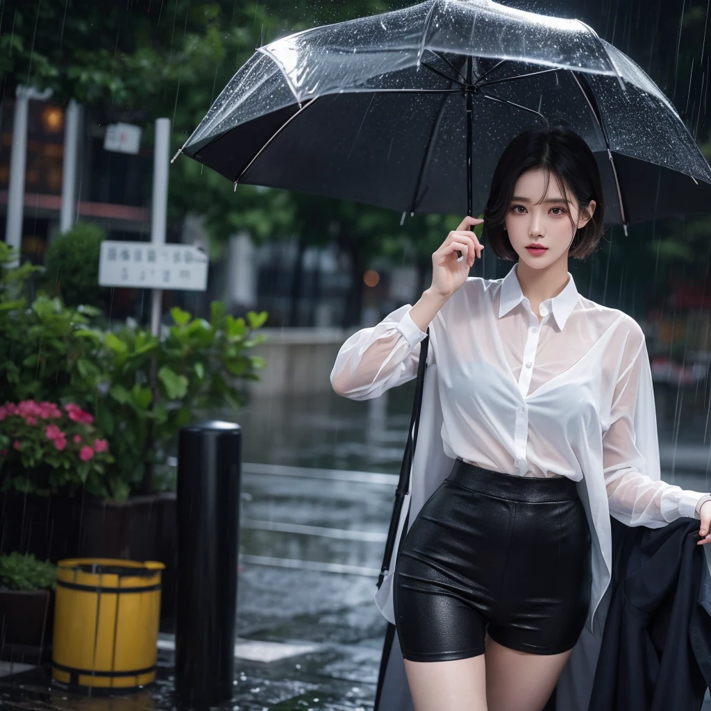 exy pose、Hair getting wet in the rain、Mr.々Hair style、Short Hair、Transparent shirt、Beautiful woman getting wet in the rain、typhoon、Get wet without an umbrella、Beautiful woman in the rain、雨で濡れたBeautyOL、Detailed face、Realistic、beautiful girl、Beauty、Office Lady Uniform、beauty、Beautiful woman、Narrow waist、Handsome woman、Tight pants look、Colorful suit、Sexy pose、Tight suit pants、Suit wet in the rain、Wet shirt、See-through shirt、