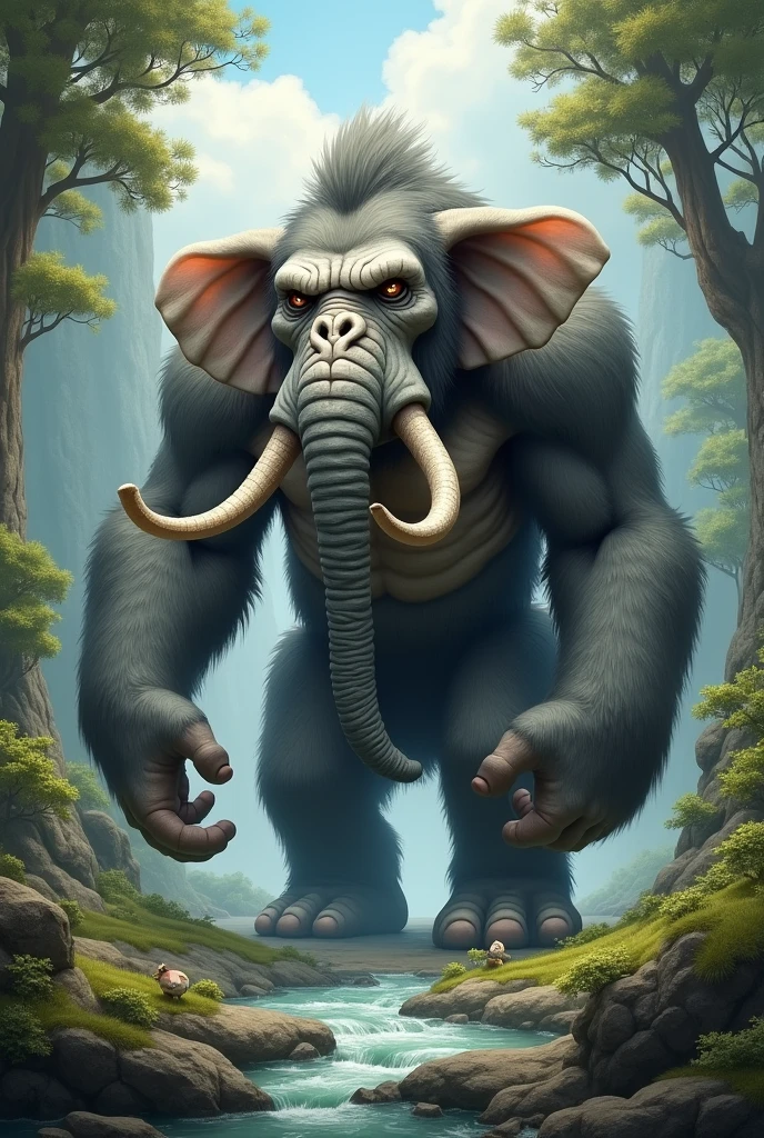 Gorilla Plus elephant