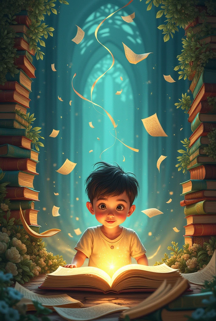 generate a banner on the theme reading is magical
