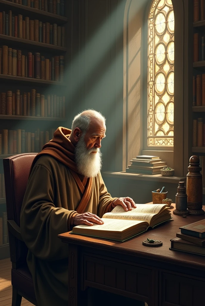Studying monk