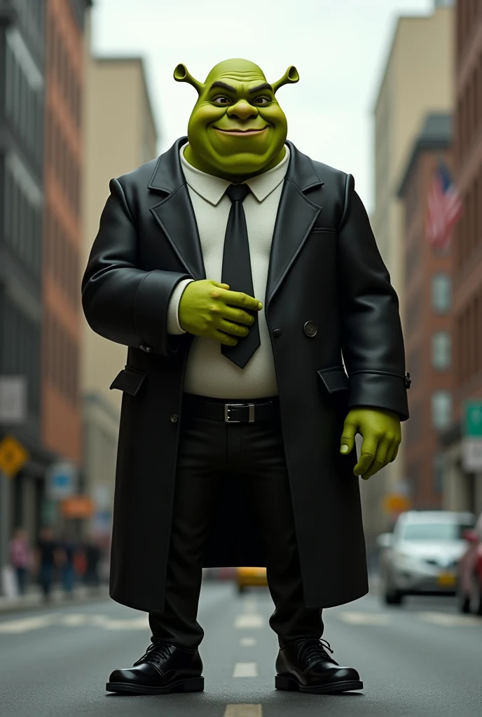 shrek dressed as mib 