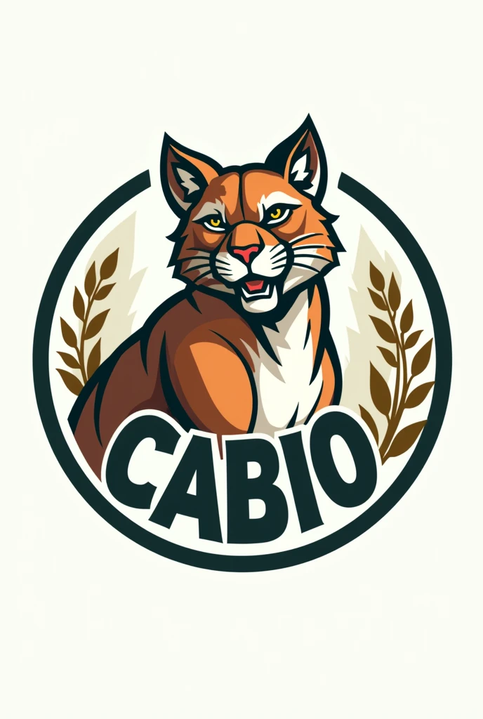 A logo containing the mascot which is a cougar and something related to biology. The name of the academic center is CABIO.
It needs to be a round logo with the name CABIO written on it.