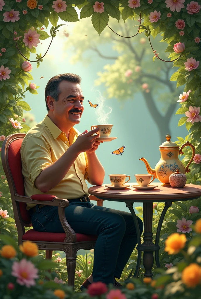 sping traping having tea with bolsonaro