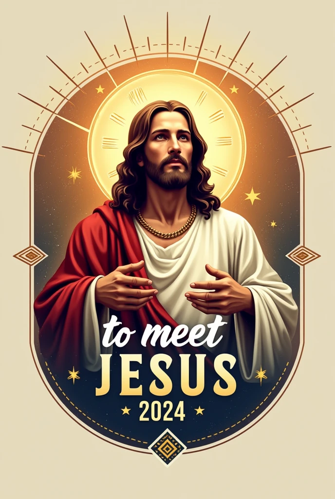 Create logo for the following name : to meet Jesus 2024