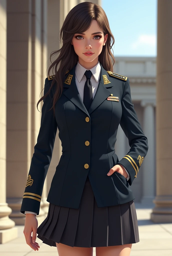 OfficerA, military uniform, skirt, SheikZ