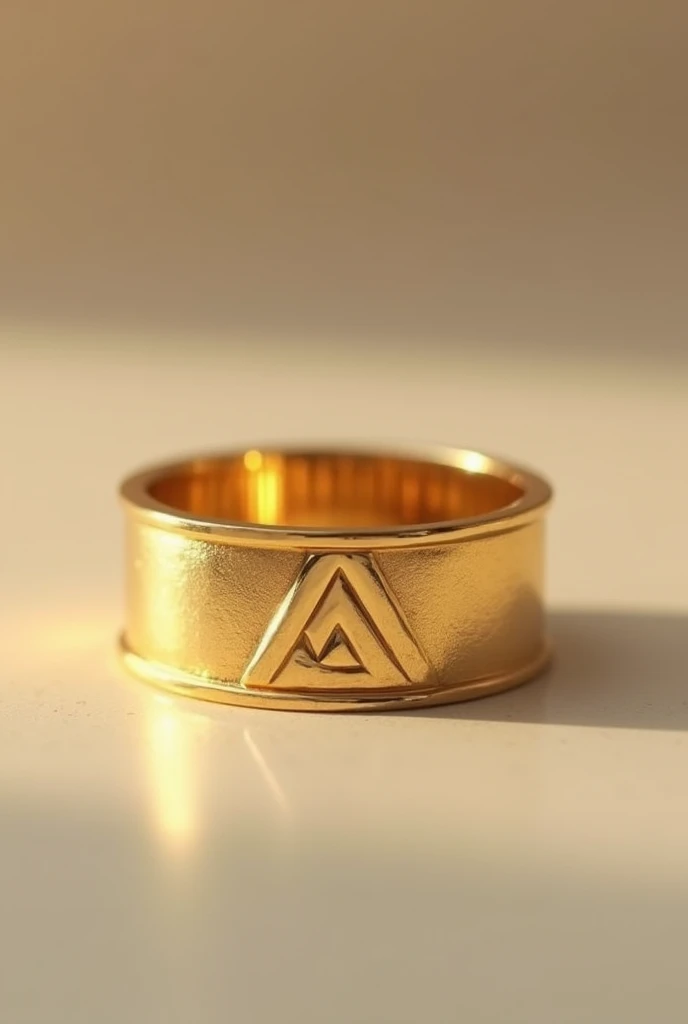 A classic golden ring in paam (symbol: ADT)