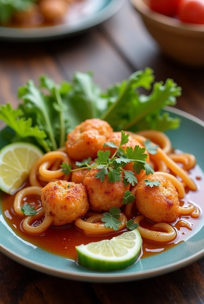 A high-quality image of a famous local dish or street food from your travel destination.