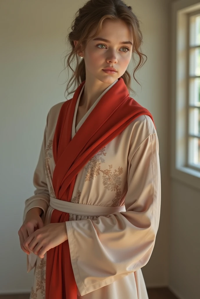 robe rouge courte sur la fille