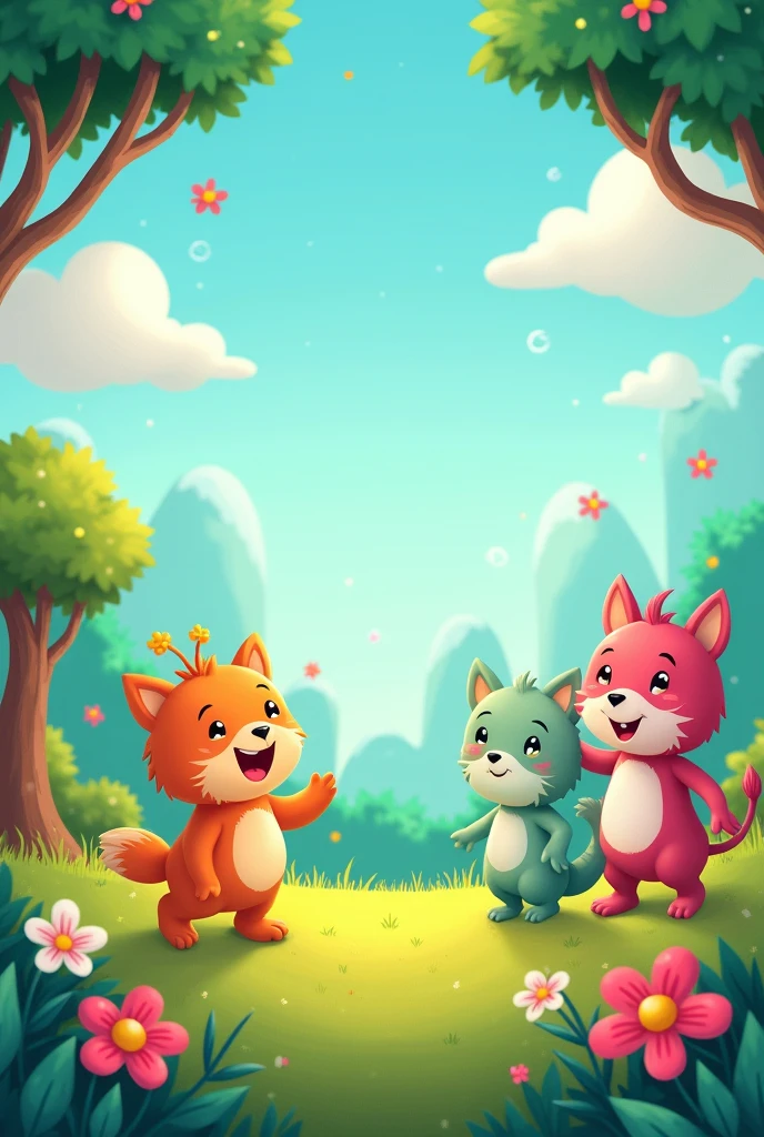 Colourful youtube profile picture backdrop for a children s youtube channel