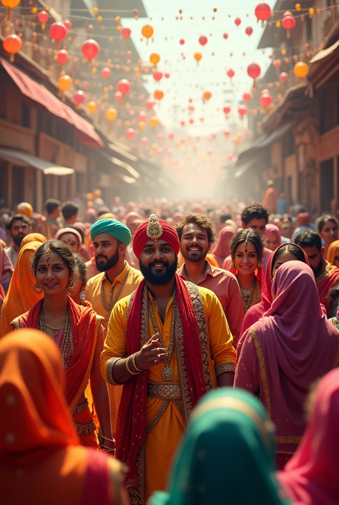 A vibrant image showcasing a cultural event, traditional attire, or a local festival.