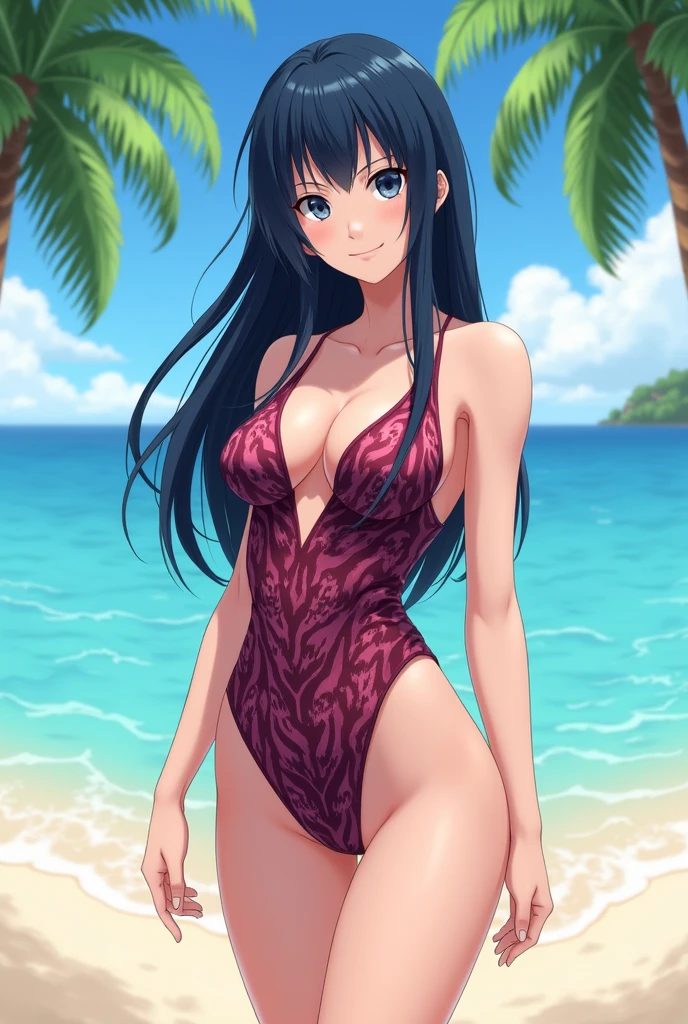 Realistic Hinata Hyuga in swimsuit