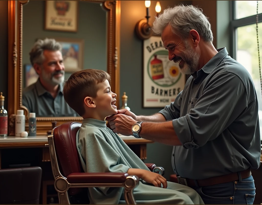 help me create Family Plan father and son - Weekly Haircut as an advertisement 