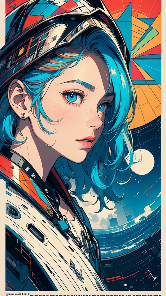 (((masterpiece, highest quality))),(((solo:1.2))),(((1girl:1.2))),32k wallpaper, very detailed, poster, vintage science fiction,(((((geometric cinematic movie poster))))), (bauhaus), shape,(((abstract))),(mid century modern),movie poster,(((((portfolio))))),(((((Close-up))))),(((((bust up))))),((((more various angle)))),(((highlight))),Vast landscape,((((heterochromia)))),(((complete. detailed face))),(((Extremely talented))),(((most complecated machine))),unlimited colorful color scheme