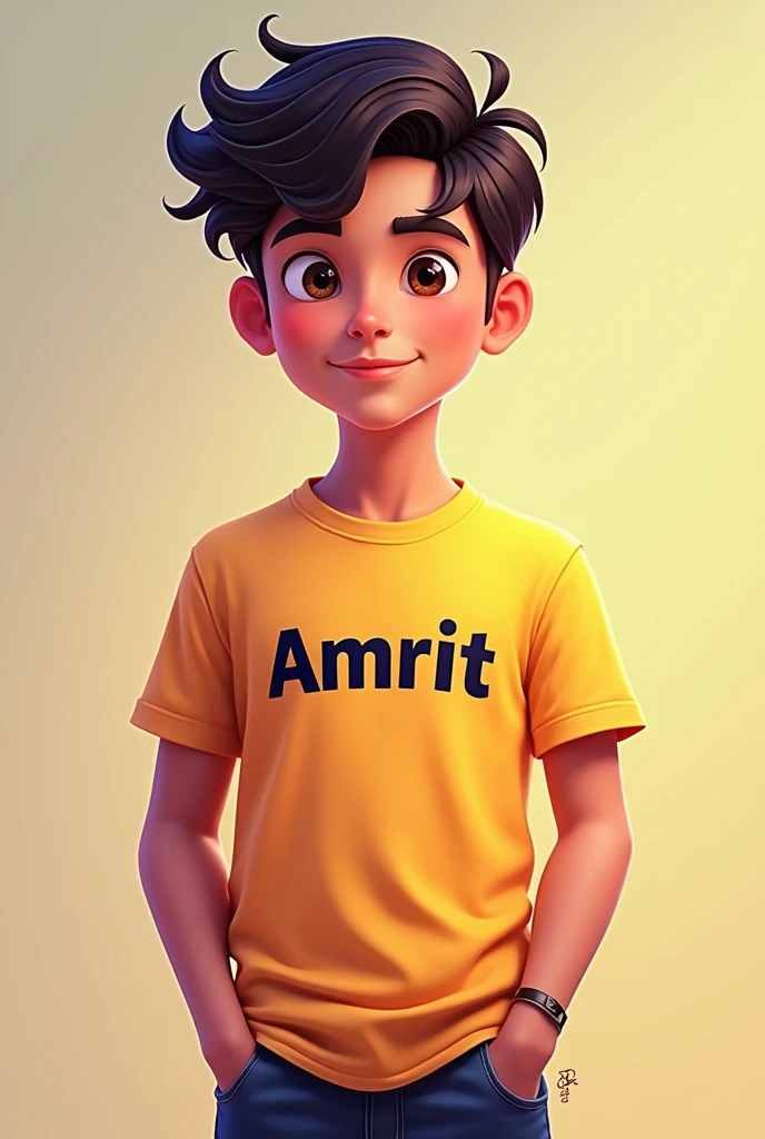 Yuzi
wear a t shirt and t shirt name is Amrit
