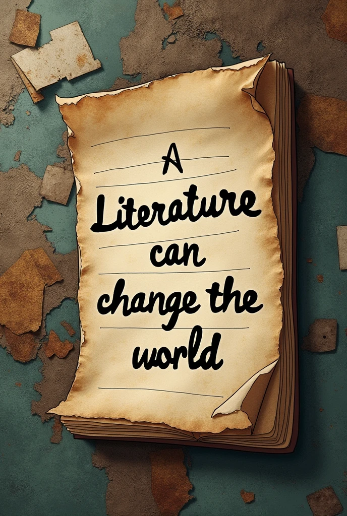 make me an slogan about literature can changes the society 