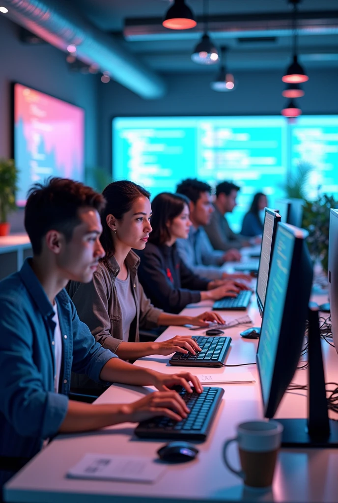 People writing code
