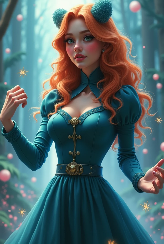 make this with orange hair and chubby curvy figure