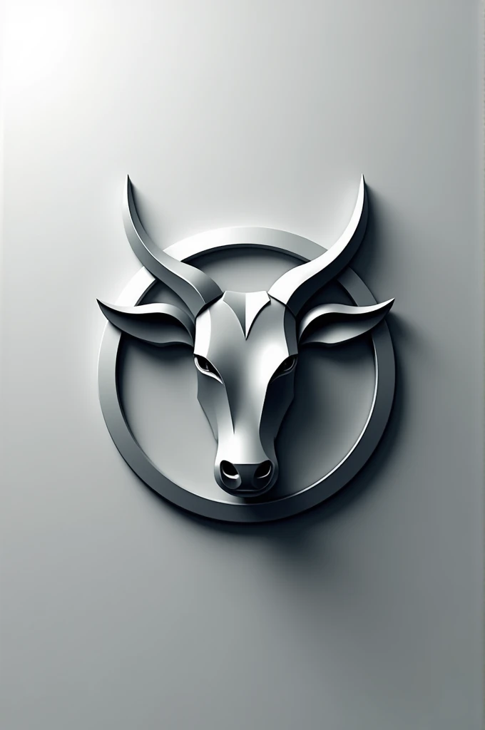 A logo for car showroom inspired by tamaraw color silver 
