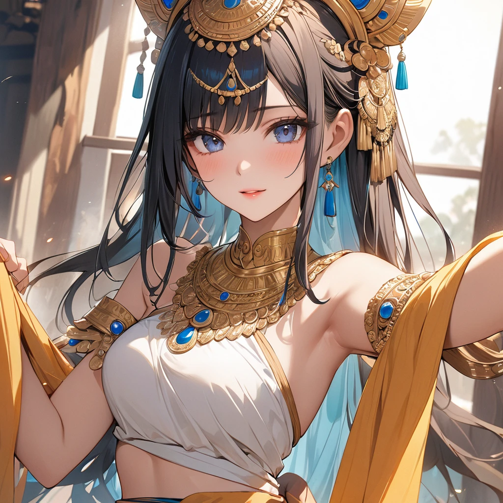 ((Highest quality)), ((masterpiece)), (detailed), （Perfect Face）、The woman is Reika Aoki with semi-long hair、A woman is wearing a Cambodian Apsara dance costume and has a Cambodian woman&#39;s hairstyle in Cambodia.