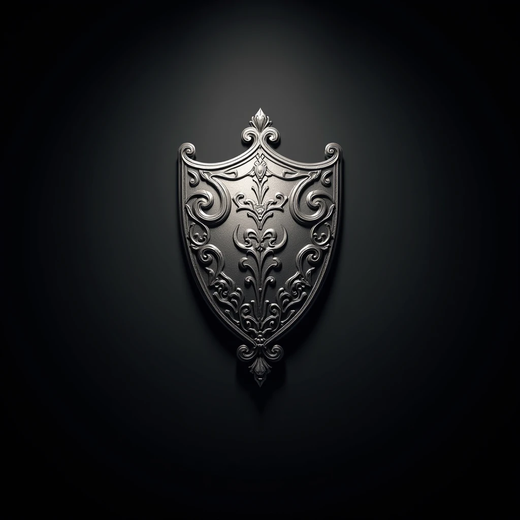 Badge,Shield silver