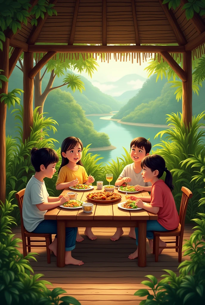 Laing, pakbet, adobo, sinigang at inabraw sa bahay kubo
