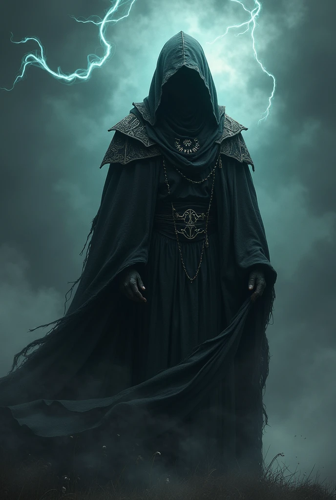 A dark, faceless wizard