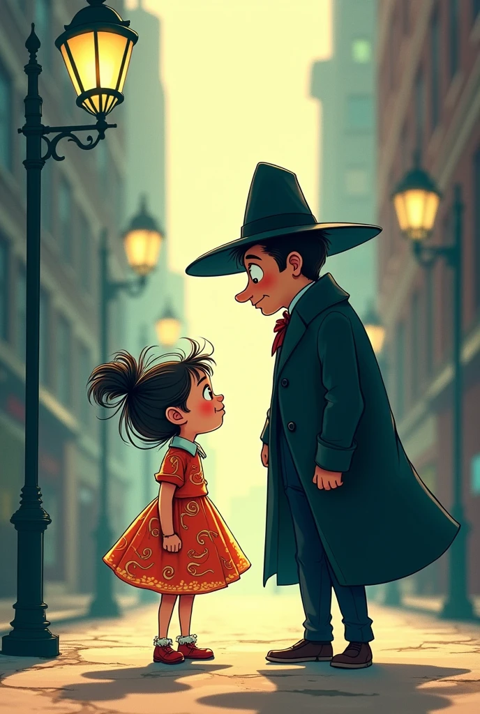 Make a book cover that show a girl and a man bumped into each other don’t make it to realistic just a drawing 